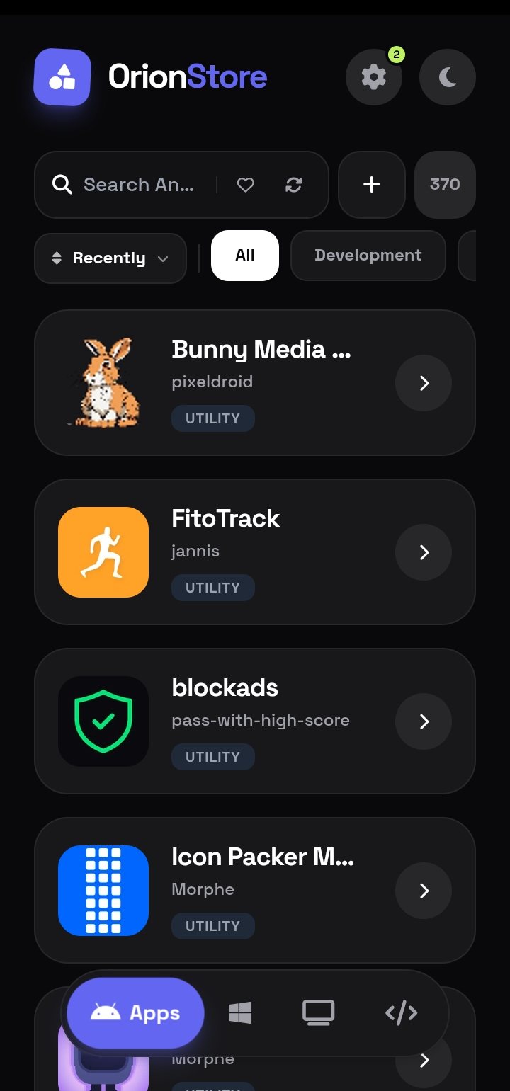 Android catalog in the dark theme